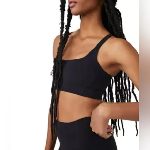 #8) FP MOVEMENT Square Neck Sports Bra XL Black Retail NWT - Picture 4 of 10